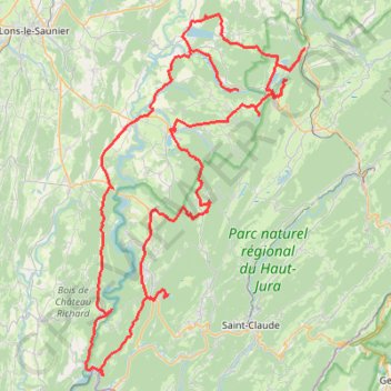Route des lacs du Jura GPS track, route, trail