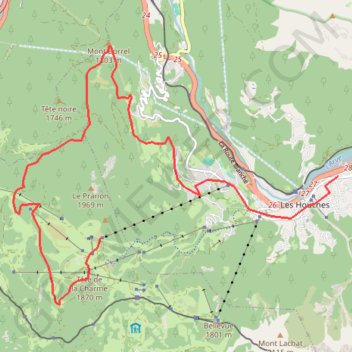 Tête de la Charme GPS track, route, trail