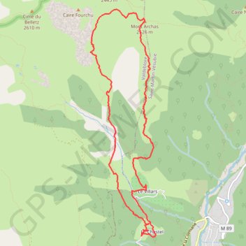 Mont Archas GPS track, route, trail