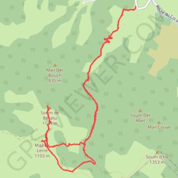 Soum de Bératu GPS track, route, trail