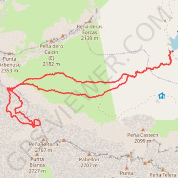 Pala de los Rayos desde ibon de Tramacastilla GPS track, route, trail