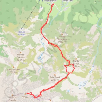Colle Forcola - Punta Lunella spalla Est GPS track, route, trail