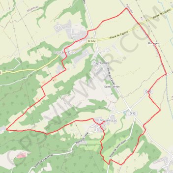 Mauressac - Lagrâce-Dieu GPS track, route, trail