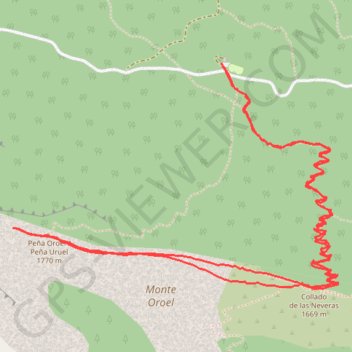 PENE DE OREL - JACA ESPAGNE GPS track, route, trail
