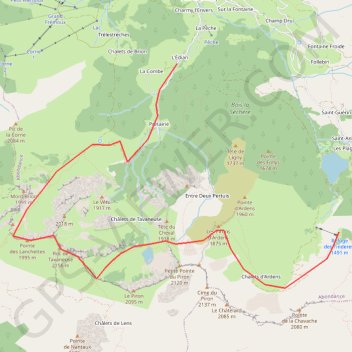 Tinderets-Tavaneuse-Abondance GPS track, route, trail