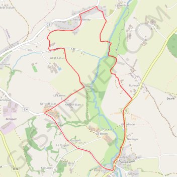 Pont-du-Châtel GPS track, route, trail
