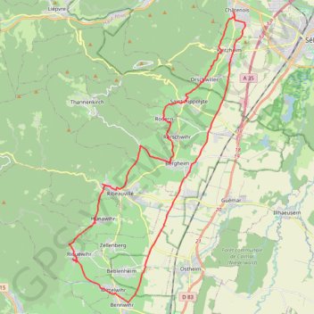 Riquewihr - Kintzheim - Riquewihr GPS track, route, trail