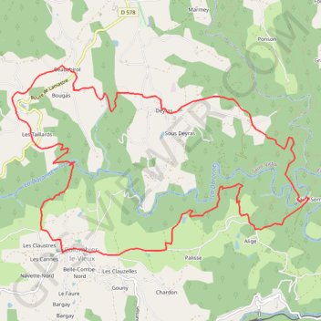 Gorges de la Daronne GPS track, route, trail