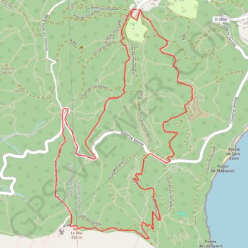 Janas - Le Mai - Le Peyras GPS track, route, trail