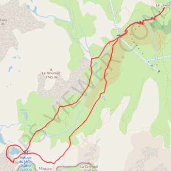 Autour du refuge du Thabor GPS track, route, trail