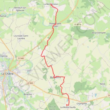 Sur les pas des Maîtres Sonneurs - La Berthenoux - La Motte-Feuilly GPS track, route, trail