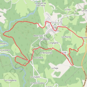Chemins de traverse - Saint-Pardoux-le-Vieux - Pays de Haute Corrèze GPS track, route, trail