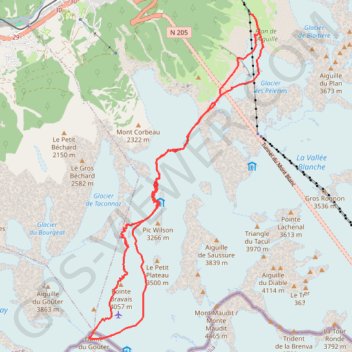 Dôme du Goûter GPS track, route, trail