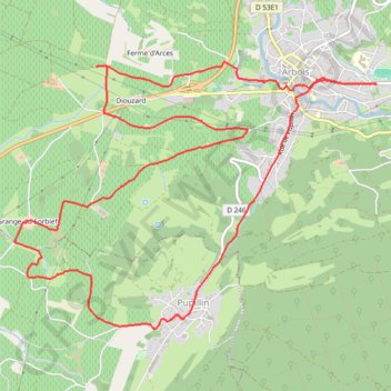 Autour d'Arbois GPS track, route, trail