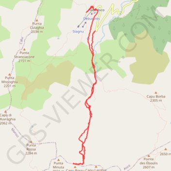 Capu Rossu GPS track, route, trail