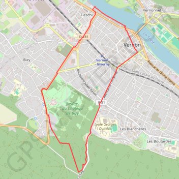 Entre musée et château - Vernon GPS track, route, trail