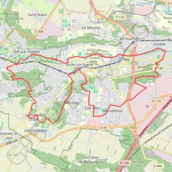 Gometz-le-Chatel GPS track, route, trail