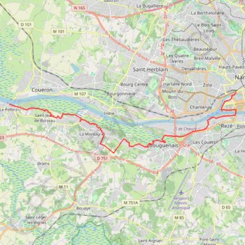 Nantes / Le Pellerin GPS track, route, trail