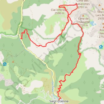 Claï Inférieur et Cime des Babarottes GPS track, route, trail