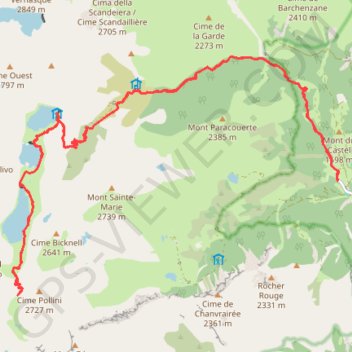 Vallée de Merveilles jours 1 et 2 GPS track, route, trail