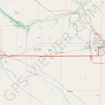 Moose Jaw - Regina GPS track, route, trail