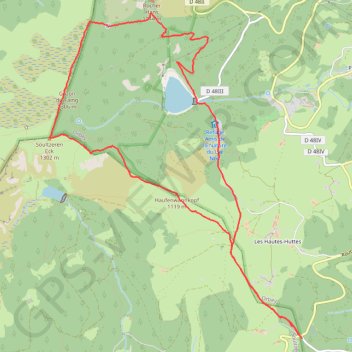 Lacs vosgiens, Lac Noir GPS track, route, trail