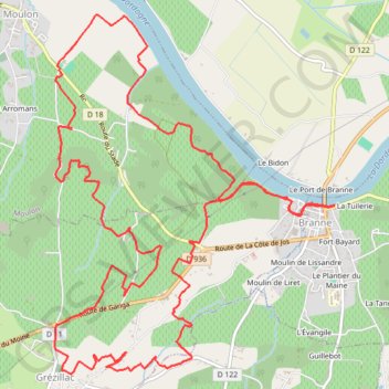 Boucle Branne - Grézillac GPS track, route, trail