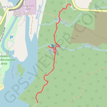 Hayward Lake - Steelhead Falls GPS track, route, trail