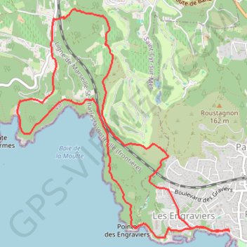 Bandol-Port d'Alon et retour GPS track, route, trail