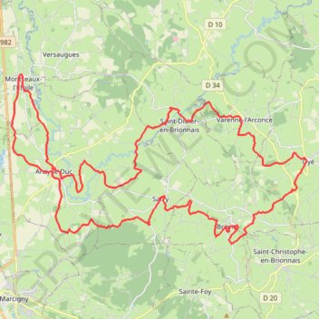 Rando à Montceaux-l'Étoile - La Fontaine GPS track, route, trail