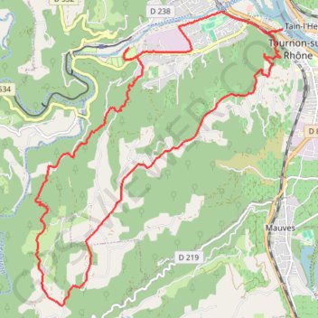 Randonnée Tournon GPS track, route, trail