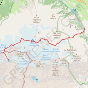 Tour de la Meije : Promontoire - Aigle - Romanche GPS track, route, trail