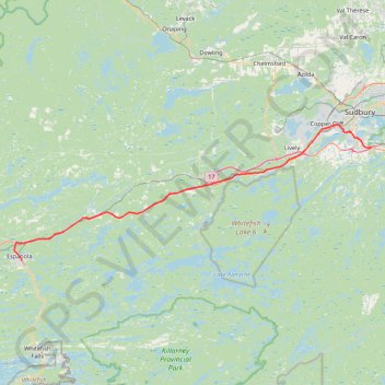 Espanola - Sudbury GPS track, route, trail
