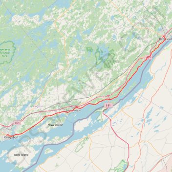 Kingstone - Brockville GPS track, route, trail