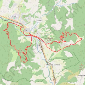 Sagatte Justin (Drôme) GPS track, route, trail