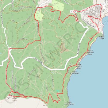 Cap Sicié par Fabrégas GPS track, route, trail