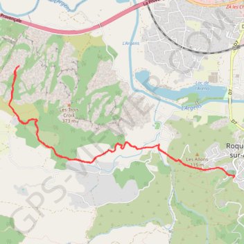 Roquebrune troglodyte GPS track, route, trail