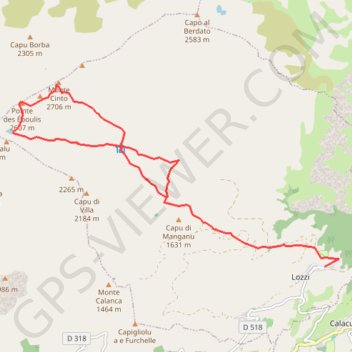 Monte Cinto Sud GPS track, route, trail