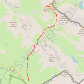Tête de Villadel GPS track, route, trail