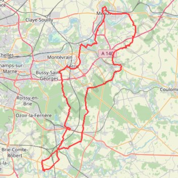 Les villages de la Brie... GPS track, route, trail