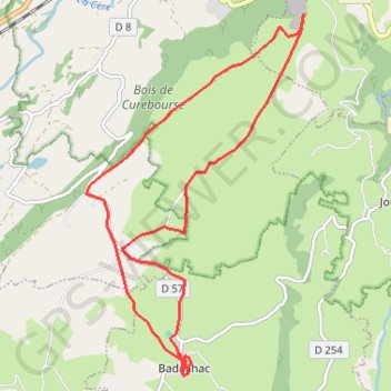 De la Montagne de Morèze à Badailhac GPS track, route, trail