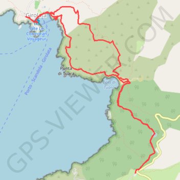 Corse Girolata du col de la croix GPS track, route, trail