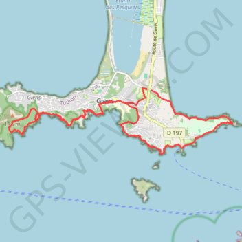 Tour de la presqu'île de Giens GPS track, route, trail
