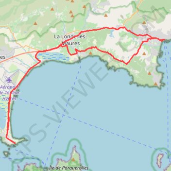 Presqu'île de Giens-Le Lavandou GPS track, route, trail