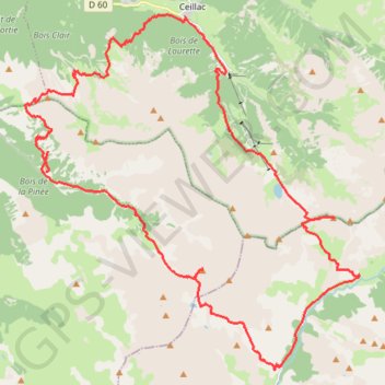 Tour de la Font Sancte par les cols des Houerts, de Girardin et du Pic d'Escreins GPS track, route, trail