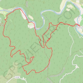 Vallée de la Céze à Montclus GPS track, route, trail