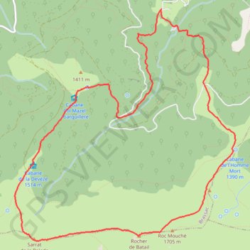Rocher Batail GPS track, route, trail