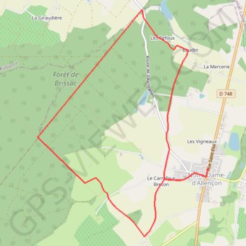 De vignes en forêt - Notre-Dame d'Alençon GPS track, route, trail