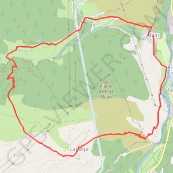 Boucle d'Alliat GPS track, route, trail