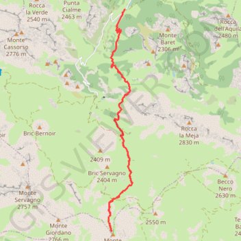 Monte Bodoira GPS track, route, trail